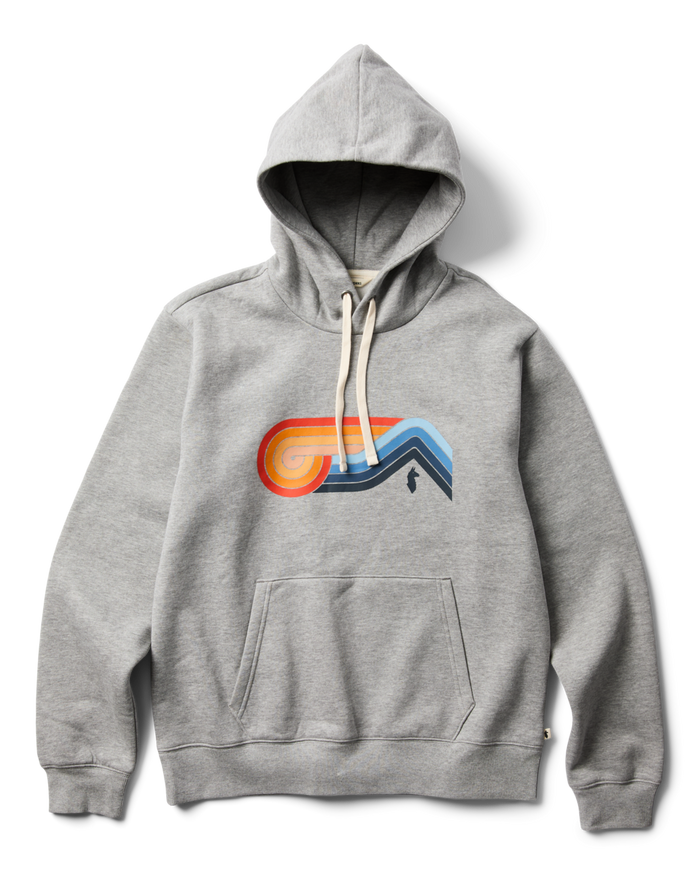 Melting Sunset Pullover Hoodie - Men's, Heather Grey, Model Luke