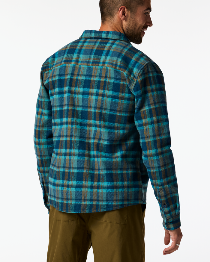 Mero Organic Flannel Shirt - Men's, Indigo Plaid, Model Dale