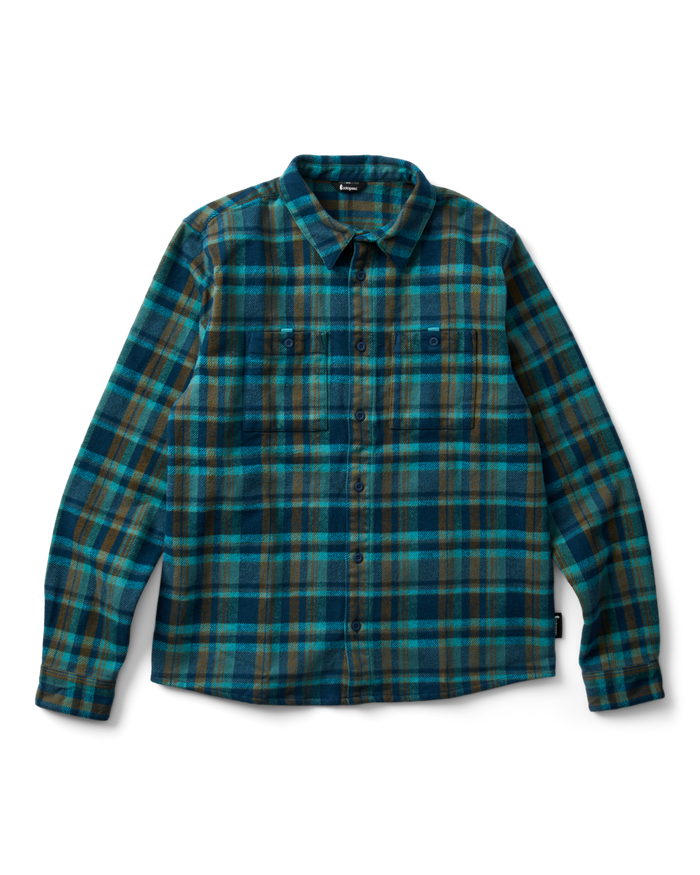 Mero Organic Flannel Shirt - Men's, Indigo Plaid, Model Dale