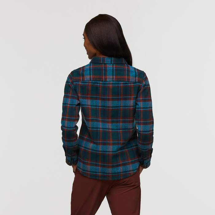 Mero Organic Flannel Shirt - Women's, Abyss Plaid, Model Sydney