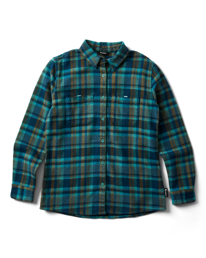 Mero Organic Flannel Shirt - Women's, Indigo Plaid