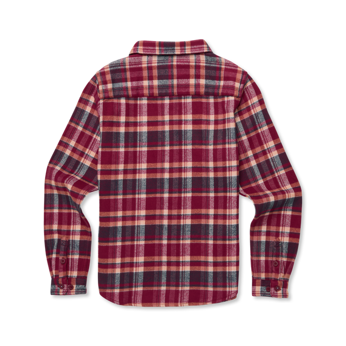 Mero Organic Flannel Shirt - Women's, Jam/Iceberg Plaid, Model Caitlyn