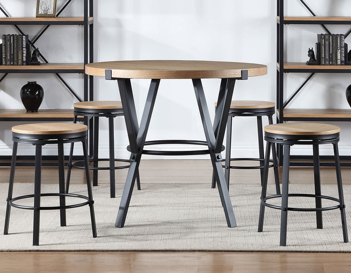 MERZI Black & Brown 3 Piece Dining Set