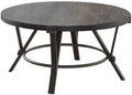 MERZI Dark Gray 36" Wide Round Coffee Table