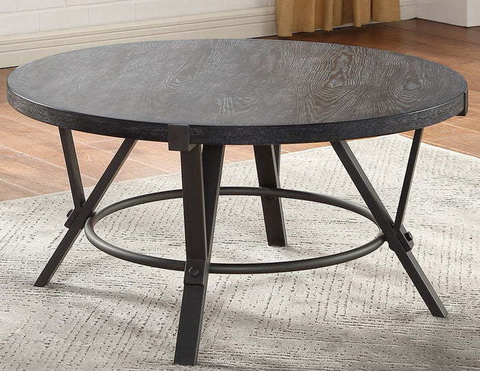 MERZI Dark Gray 36" Wide Round Coffee Table