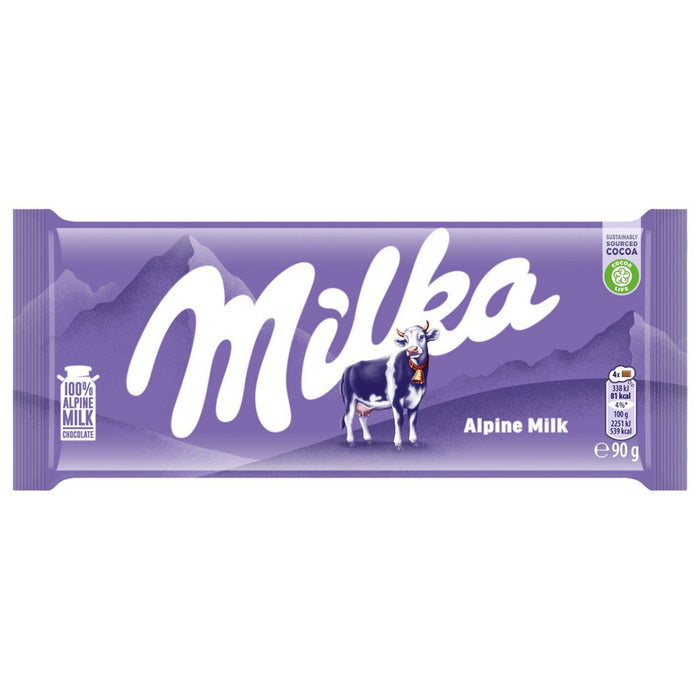 Milka Alpine Milk Chocolate Bar 90g product image