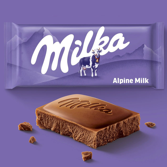 Milka Alpine Milk Chocolate Bar 90g