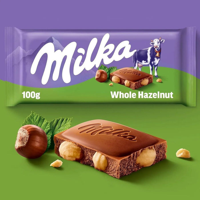 Milka Alpine Whole Hazelnuts Chocolate Bar 270g