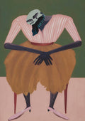 Miss Ochre seated woman portrait poster by Martin Zen