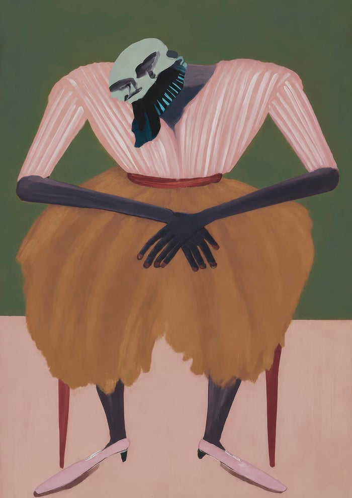 Miss Ochre seated woman portrait poster by Martin Zen