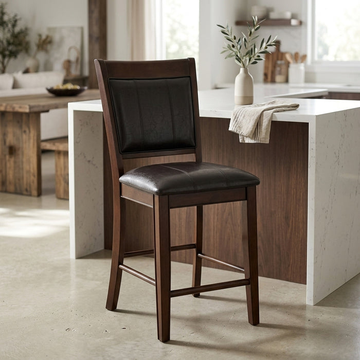MITCHELL Dark Brown 18" Wide Counter Height Chair