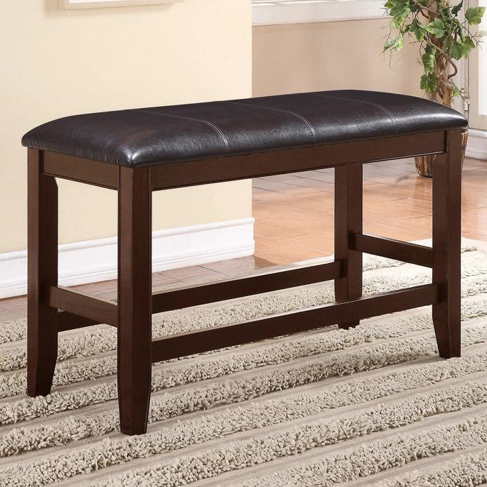 MITCHELL Dark Brown 40" Wide Counter Height Bench