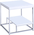 MODANI White 24" Wide End Table