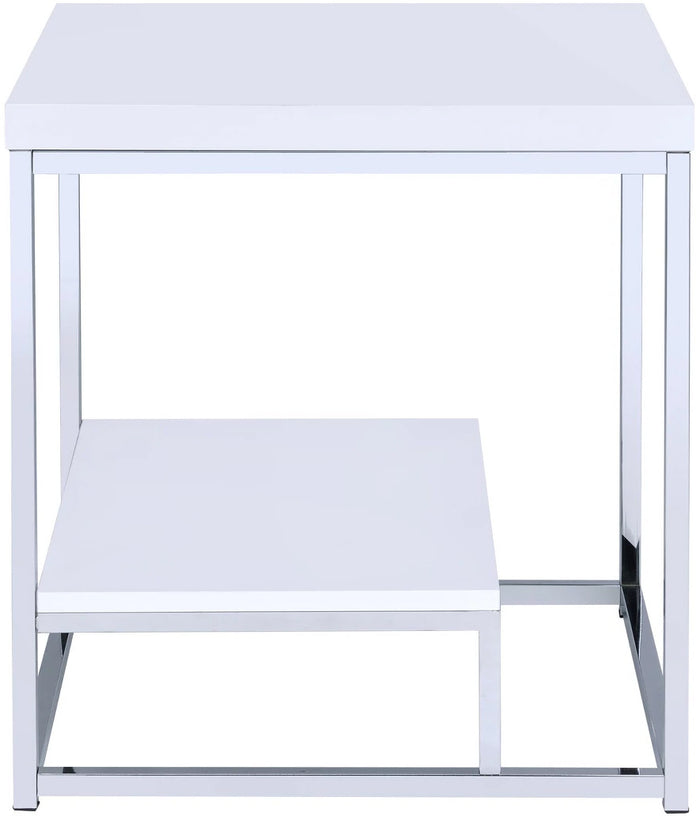 MODANI White 24" Wide End Table