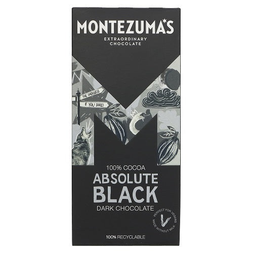 Montezuma’S Dark Chocolate Absolute Black 100% Cocoa 90g product image