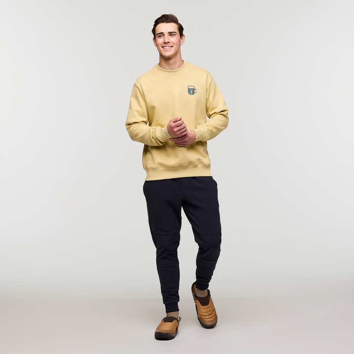 Morning Brew Crew Sweatshirt - Men's, Grain, Model Kellan