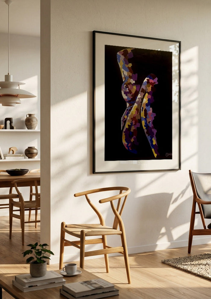 Mosaic Nude in Violet - Art By Biba