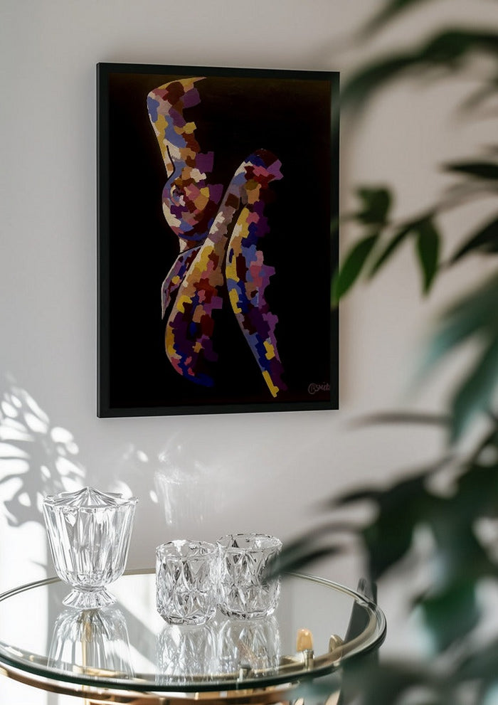 Mosaic Nude in Violet - Art By Biba