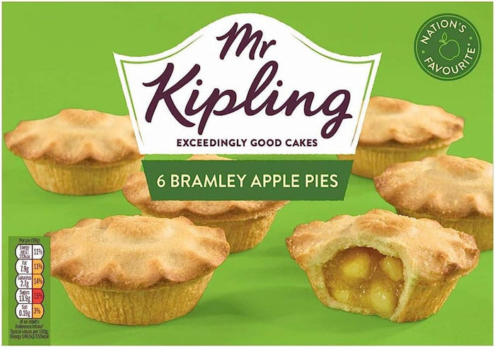 Mr Kipling Cakes Bramley Apple Pies 6pk 377g