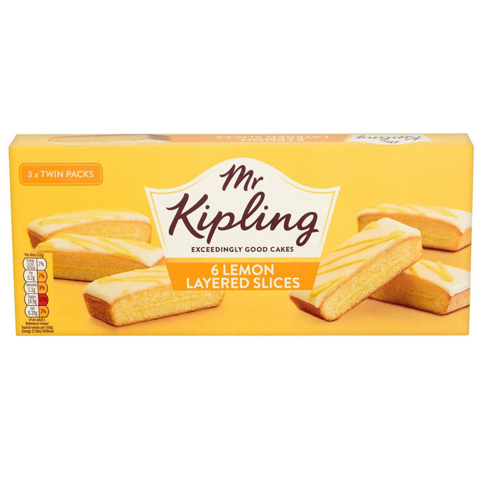 Mr Kipling Lemon Layered Slices 6pk 318g product image