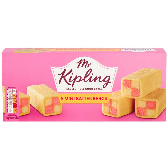 Mr Kipling Mini Battenberg Cake 5pk - 164g product image