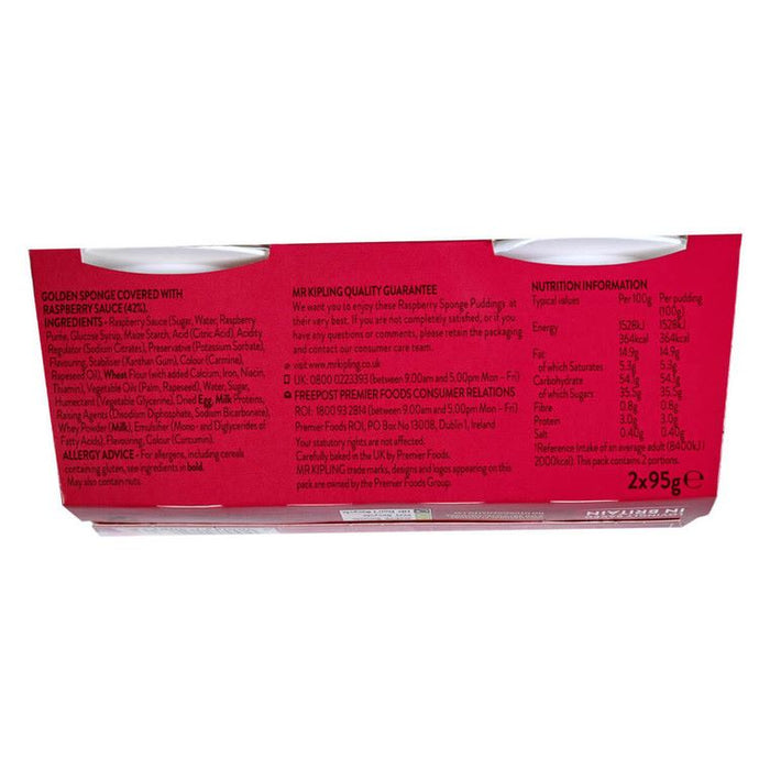 Mr. Kipling Raspberry Sponge Pudding 2X95G