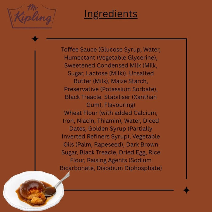 Mr Kipling Sticky Toffee Sponge Puddings 2X108g