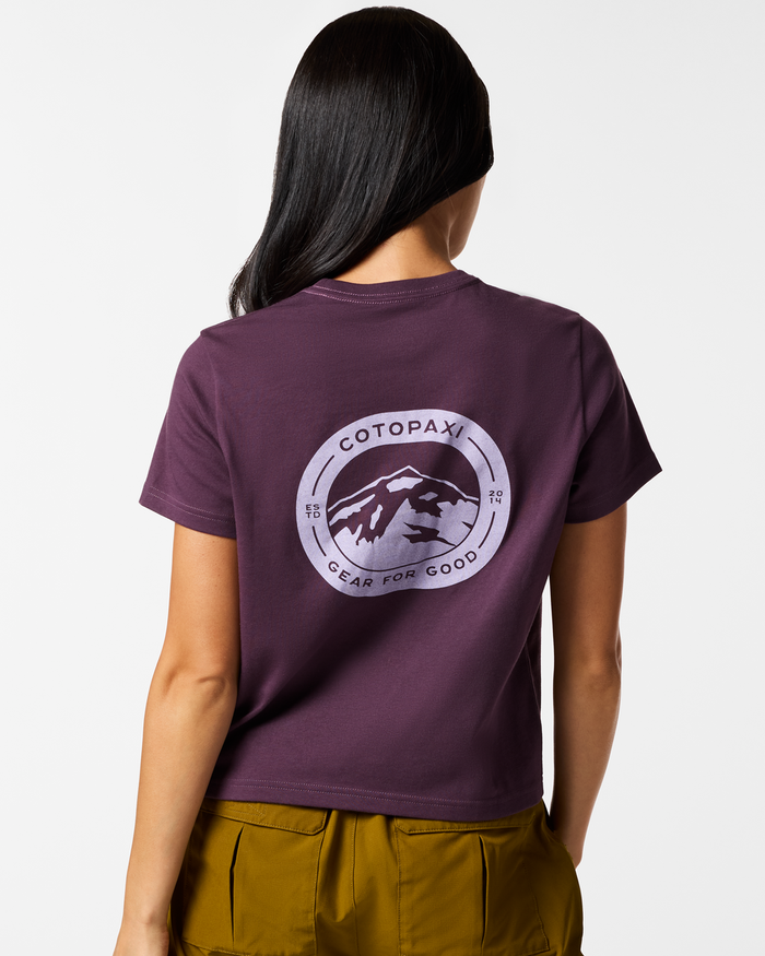 Mt. Cotopaxi T-Shirt - Women's, Mystic, Model Tiff