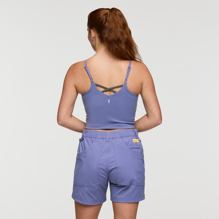 Muevo Scoop Tank - Women's, Blue Smoke, Model Caitlyn