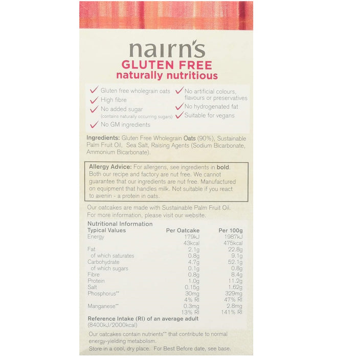 Nairns Gluten Free Oat Cakes 213g