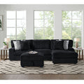 Nightfall - Storage Ottoman - Grand Cord Black