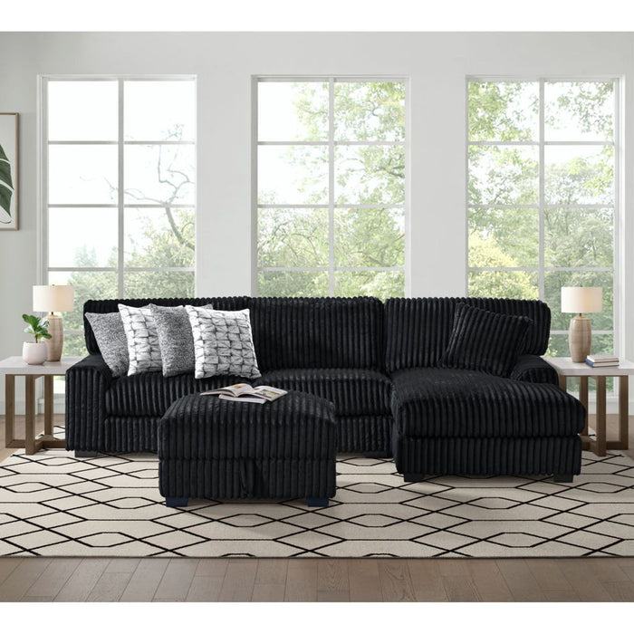 Nightfall - Storage Ottoman - Grand Cord Black