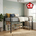 NIKOLAI Black 35" Height Twin Loft Bed
