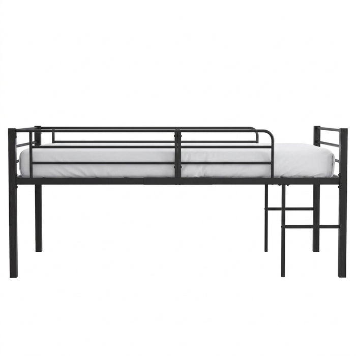 NIKOLAI Black 35" Height Twin Loft Bed