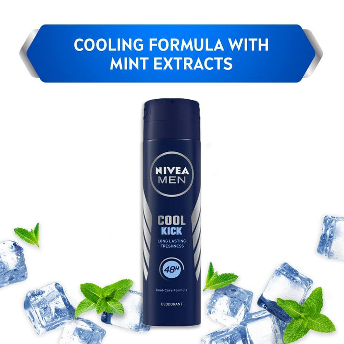 Nivea Cool Kick for Men Spray 48 Hr Antiperspirant 150ml