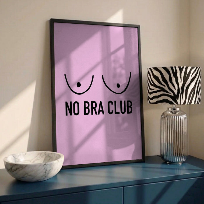 No Bra Club Pink by Lisen Vennesland in interior setting