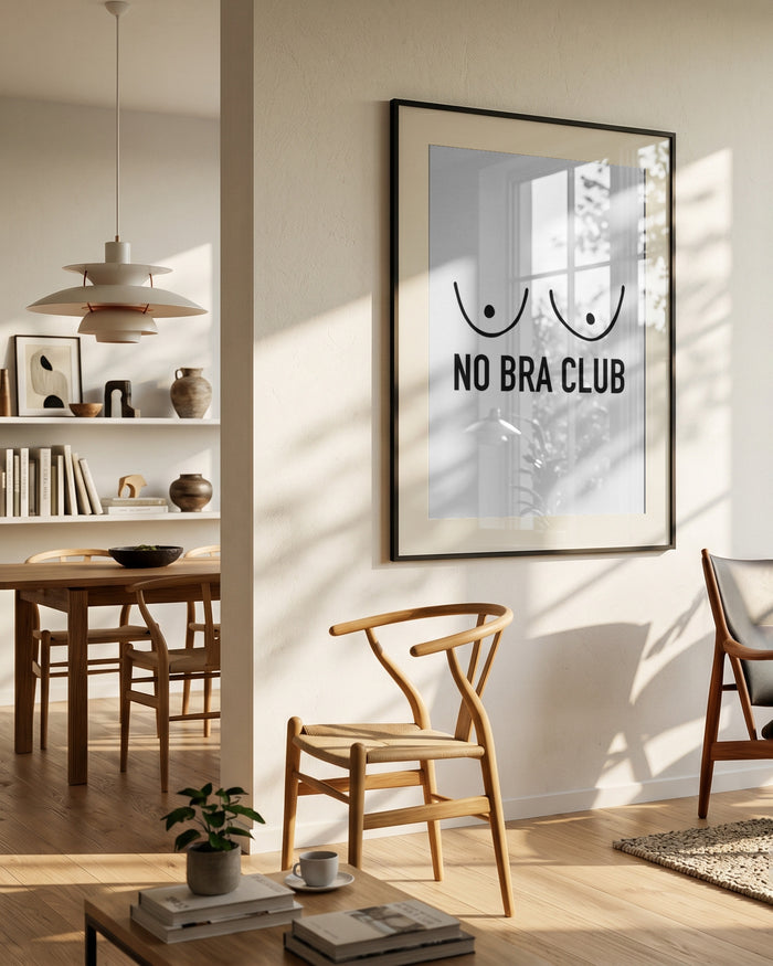 No Bra Club White by Lisen Vennesland in interior setting