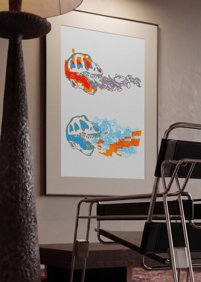 Obstract History by Francisco Gualter in a framed interior