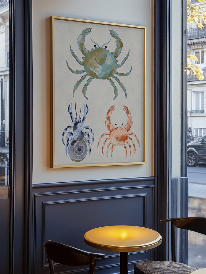 Ocean Crabs Watercolor - Nikita Jariwala