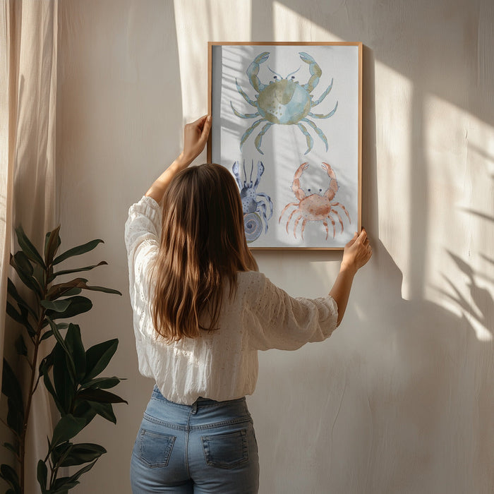 Ocean Crabs Watercolor - Nikita Jariwala