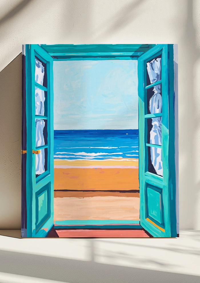 Ocean Views Through Turquoise Doors - Ohkimiko