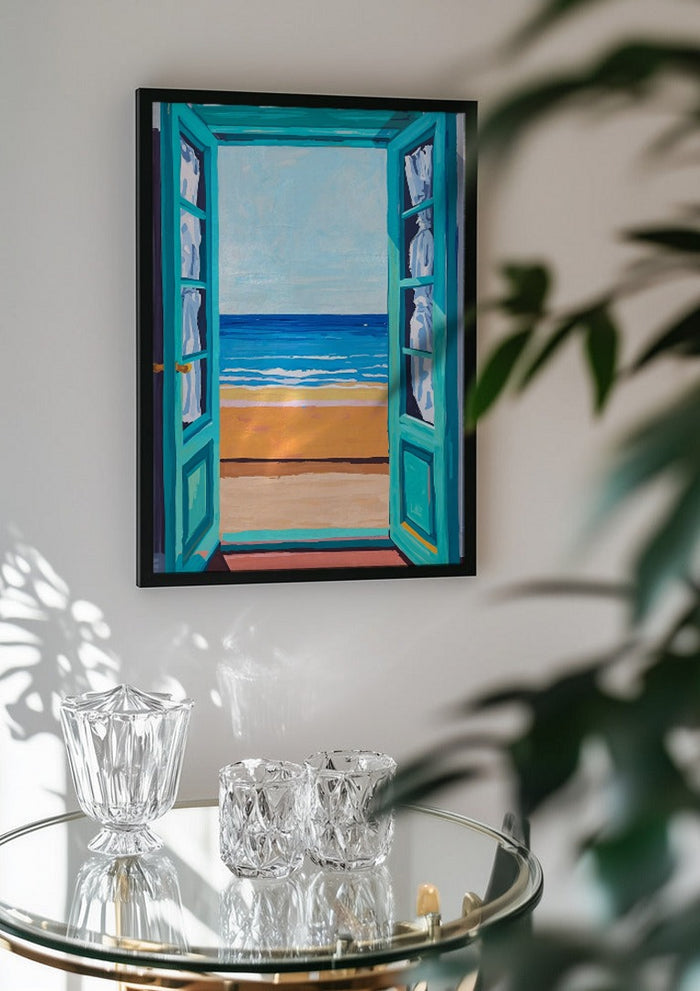 Ocean Views Through Turquoise Doors - Ohkimiko