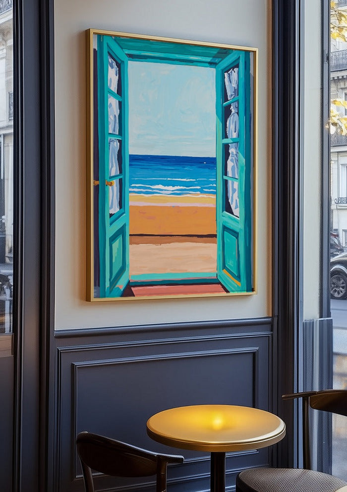 Ocean Views Through Turquoise Doors - Ohkimiko