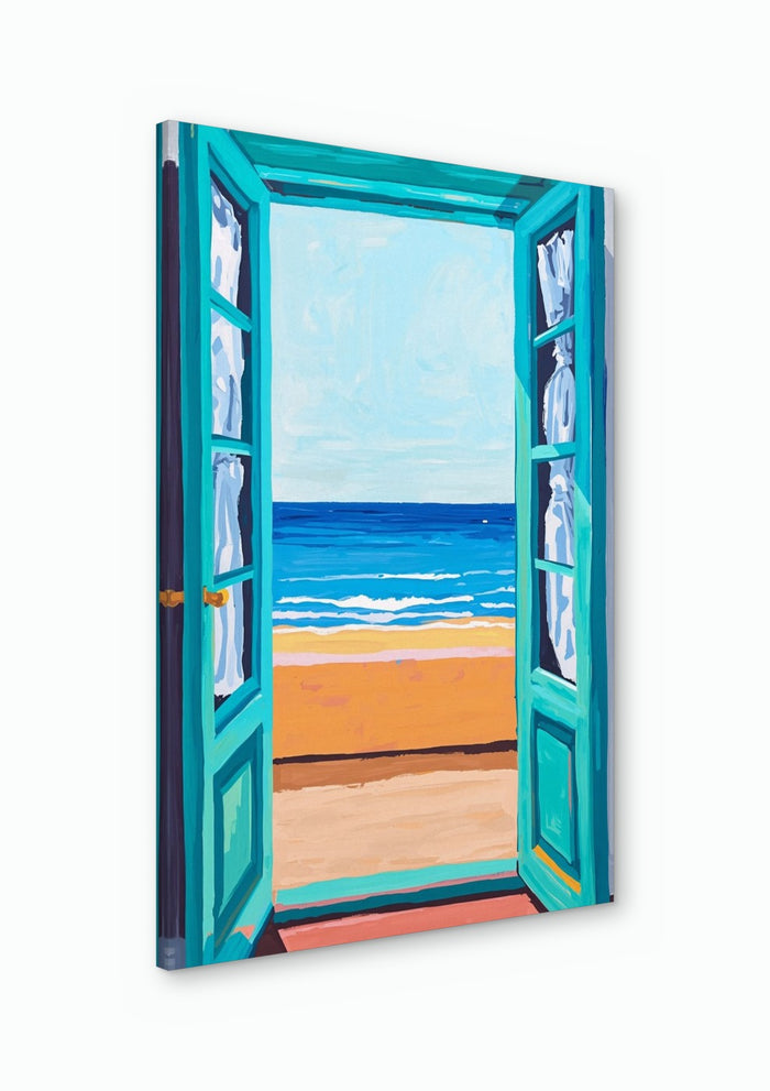 Ocean Views Through Turquoise Doors - Ohkimiko