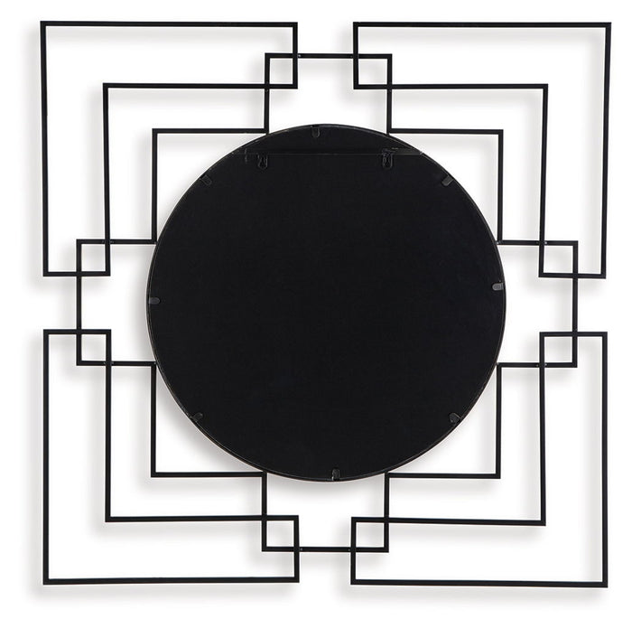 Oceanal - Accent Mirror - Black / Gold Finish