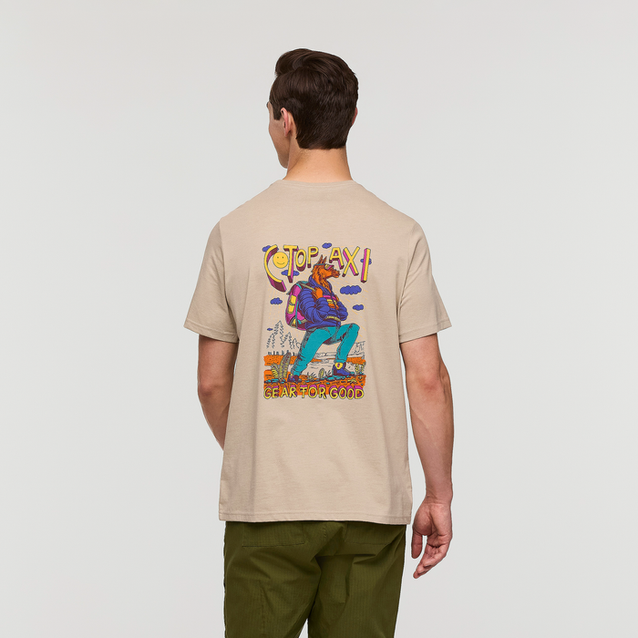 On the Trail Again T-Shirt - Men's, Pebble, Model Kellan