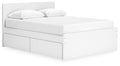 2 Side Storage / Queen / White