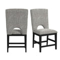 Oregon - Fabric Counter Side Chair (Set of 2) - Gray / Black
