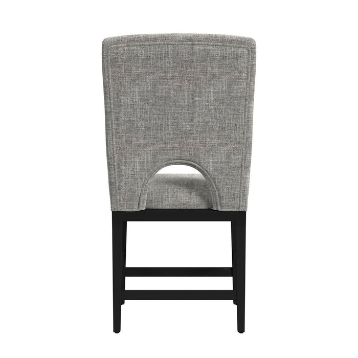 Oregon - Fabric Counter Side Chair (Set of 2) - Gray / Black