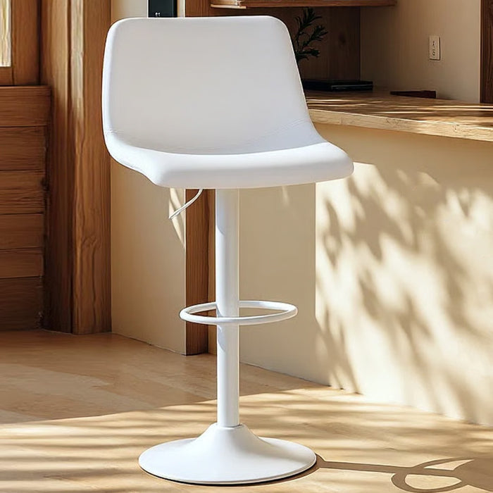 OSAKA White 24-34" Adjustable Height Barstool